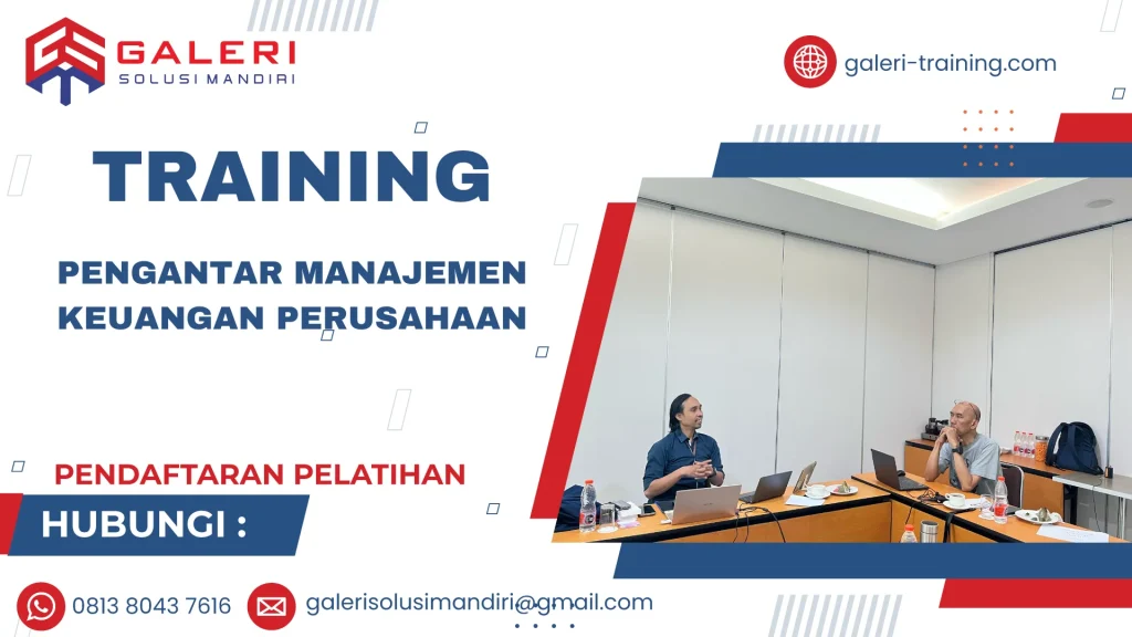 TRAINING PENGANTAR MANAJEMEN KEUANGAN PERUSAHAAN