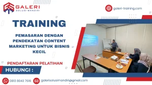 TRAINING PEMASARAN DENGAN PENDEKATAN CONTENT MARKETING UNTUK BISNIS KECIL