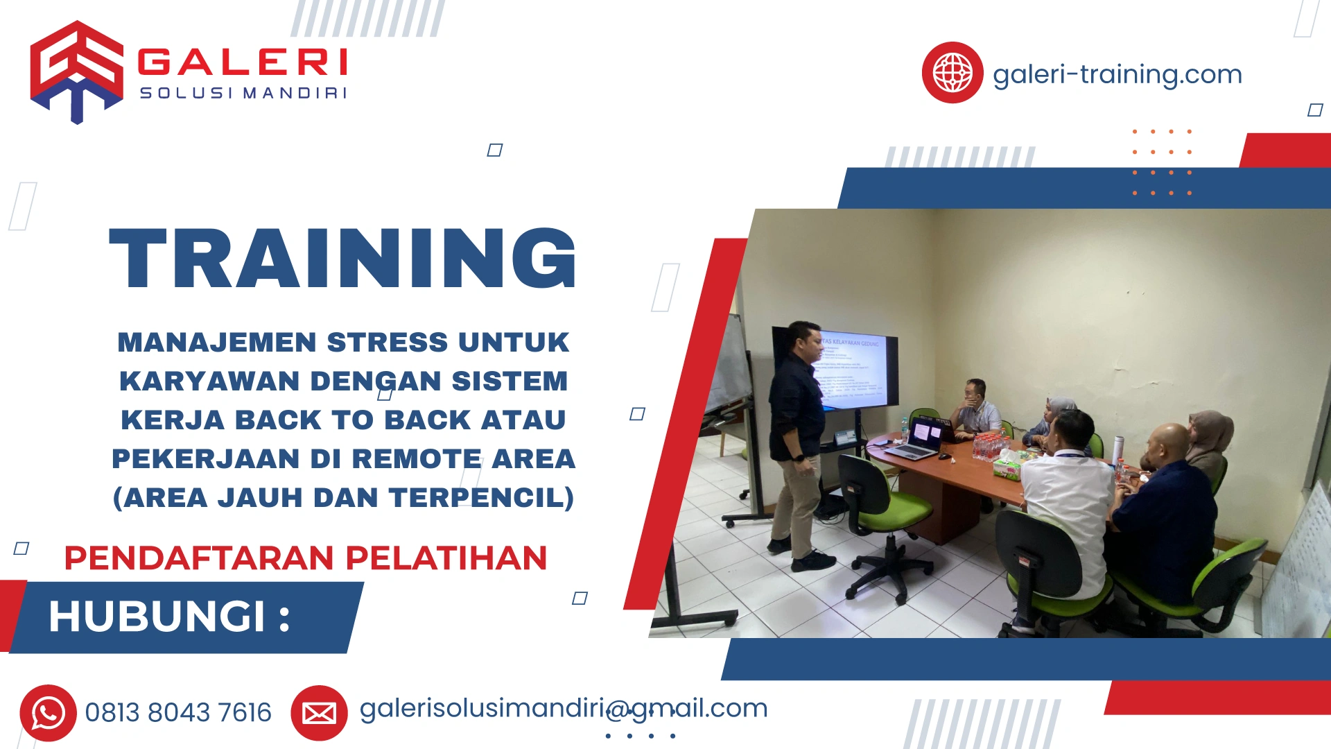 TRAINING MANAJEMEN STRESS UNTUK KARYAWAN DENGAN SISTEM KERJA BACK TO BACK ATAU PEKERJAAN DI REMOTE AREA (AREA JAUH DAN TERPENCIL)